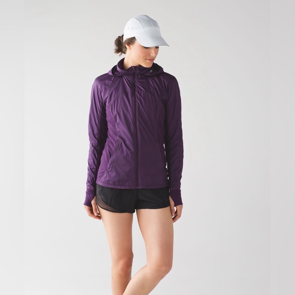 Lululemon Rush Hour Jacket, Darkest Magenta, size 4